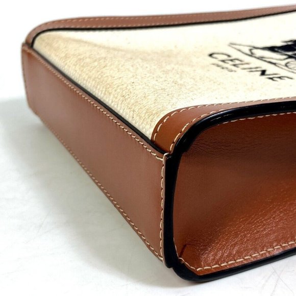 CELINE .02NT Carriage Vertical Cabas Mini2WAY Shoulder Bag Canvas - Picture 11 of 11